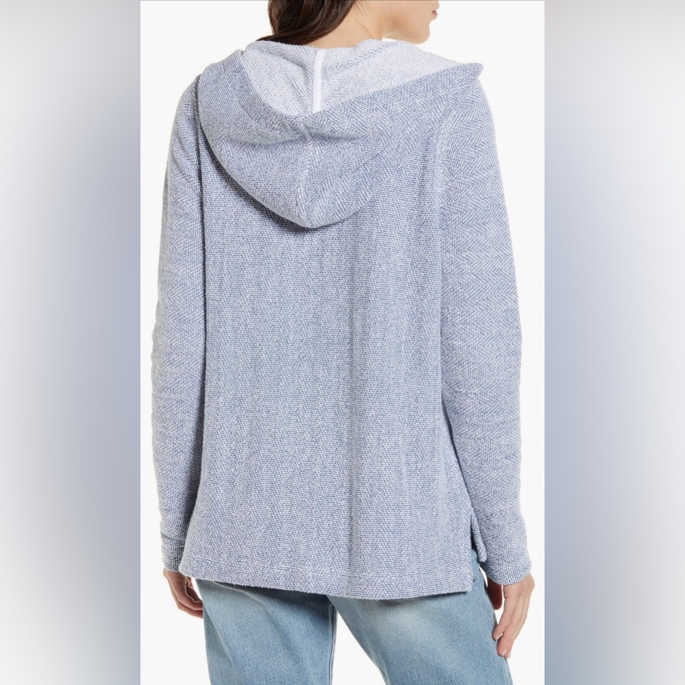 Faherty Light Blue Cozy Hoodie Pullover - Picture 2 of 8